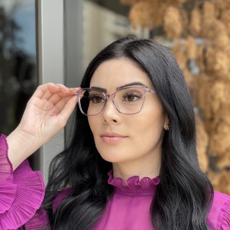 Óculos de Grau Quadrado Roxo Margot