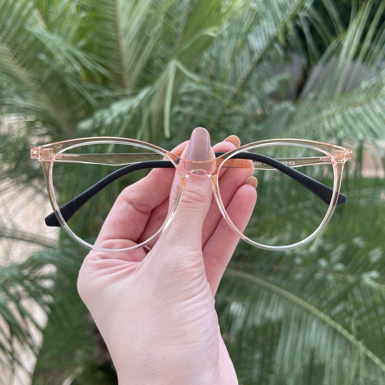 safine com br oculos 2 em 1 clip on gatinho dourado transparente 2