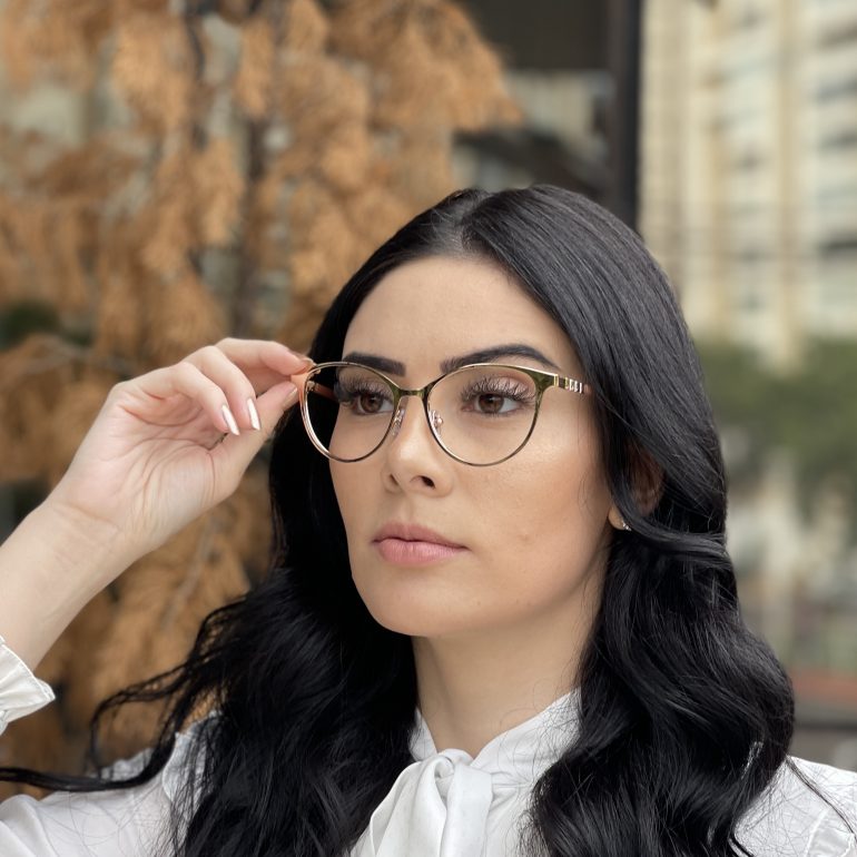 safine com br oculos de grau gatinho dourado com rose anahi 2