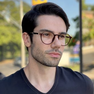 safine com br oculos de grau masculino redondo marrom guilherme 1