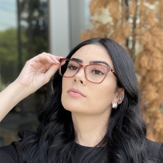safine com br oculos de grau quadrado marrom dafne