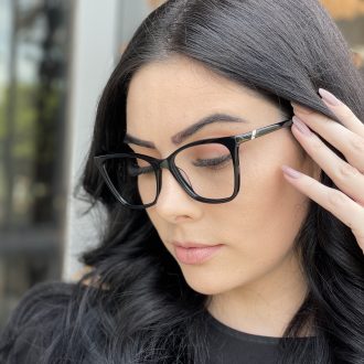 safine com br oculos de grau quadrado preto dafne 3