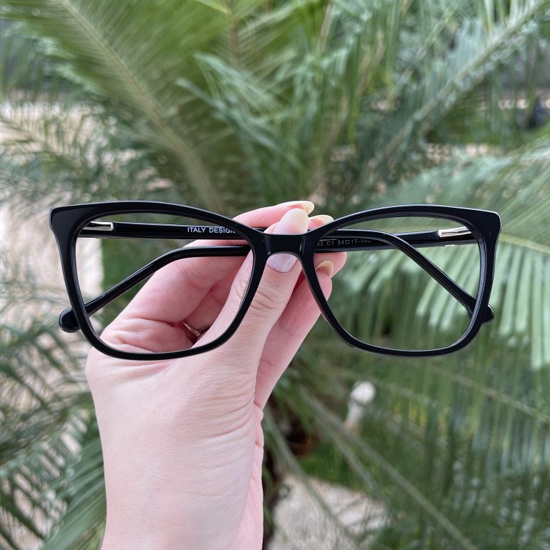 safine com br oculos de grau quadrado preto dafne