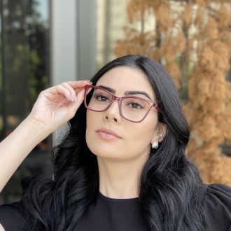 safine com br oculos de grau quadrado vinho dafne 1