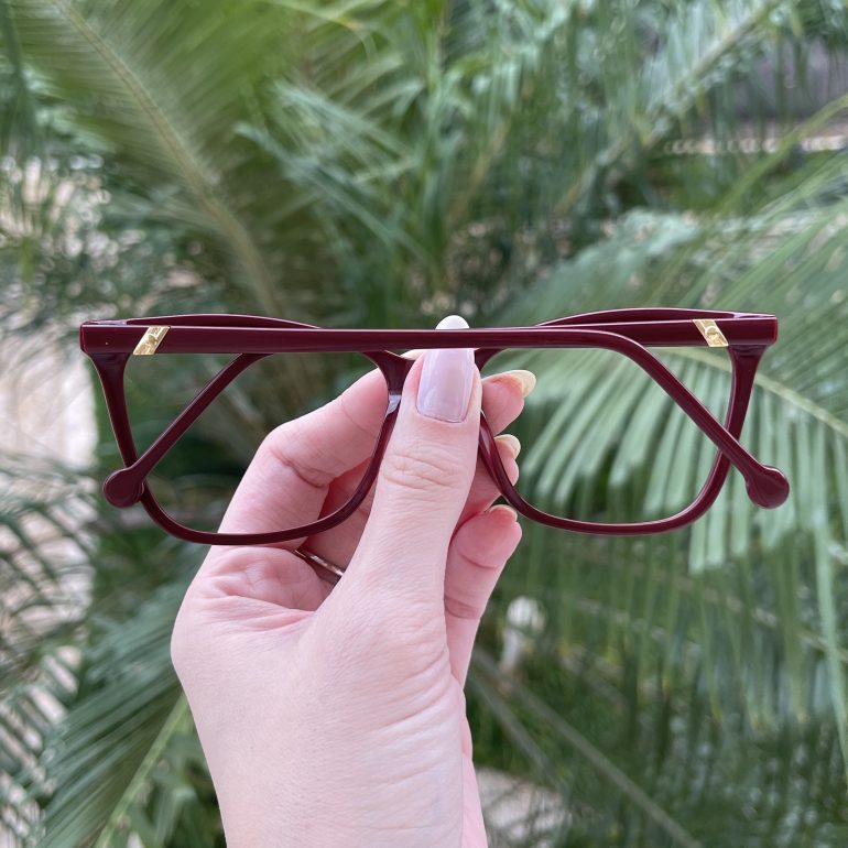 safine com br oculos de grau quadrado vinho dafne 1