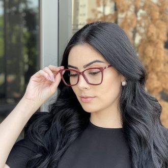 safine com br oculos de grau quadrado vinho dafne 2