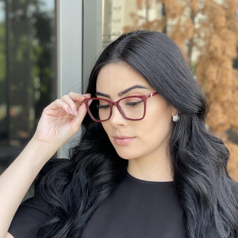 safine com br oculos de grau quadrado vinho dafne 2