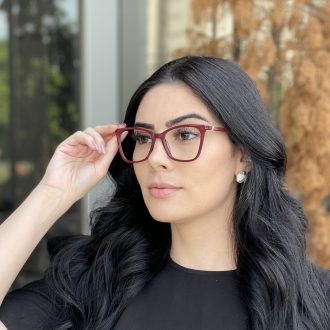 safine com br oculos de grau quadrado vinho dafne 3
