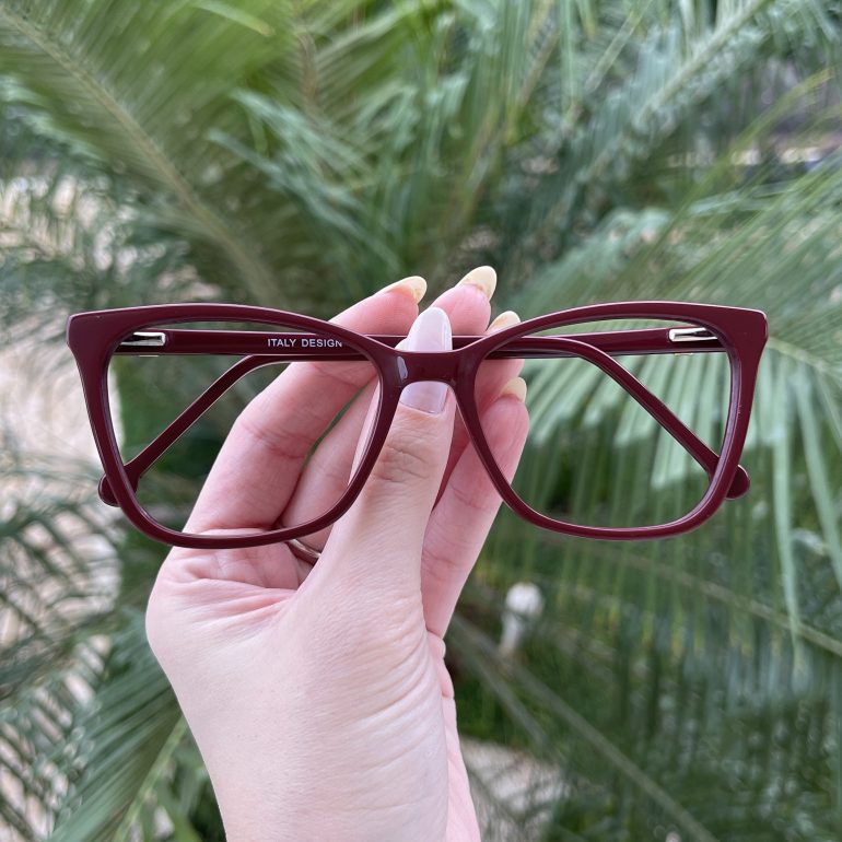 safine com br oculos de grau quadrado vinho dafne