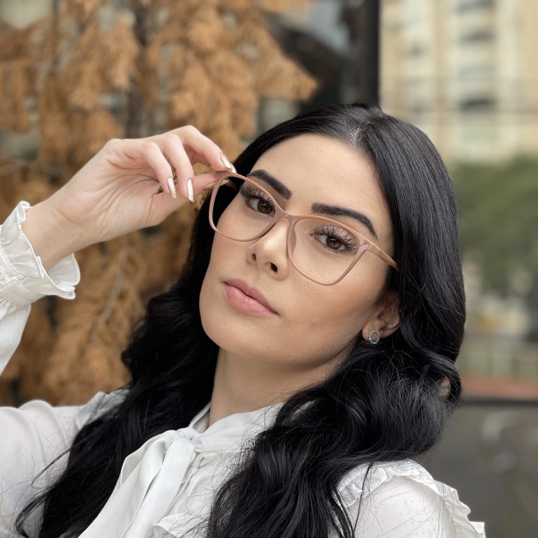 safine com br oculos de grau retangular nude luma 5
