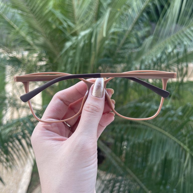safine com br oculos de grau retangular nude luma