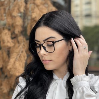 safine com br oculos de grau retangular preto luma 2