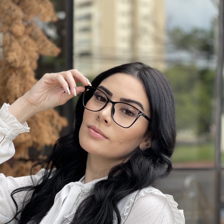 safine com br oculos de grau retangular preto luma 3