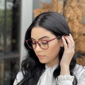 safine com br oculos de grau retangular vinho luma 2