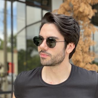 safine com br oculos de sol masculino hexagonal preto e verde gustavo 3