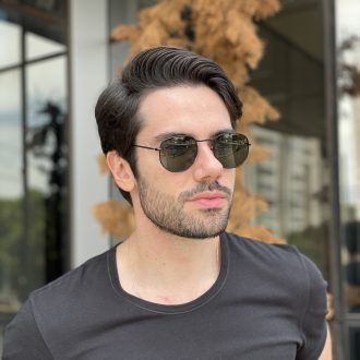 safine com br oculos de sol masculino hexagonal preto e verde gustavo