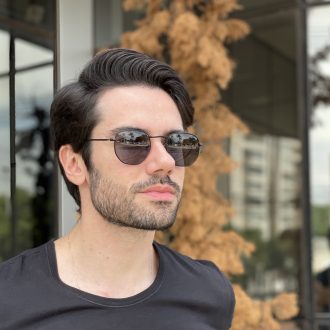 safine com br oculos de sol masculino hexagonal preto gustavo 1