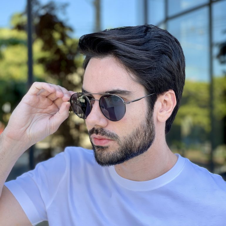 safine com br oculos de sol masculino polarizado aviador grafite maicon 3