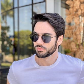 safine com br oculos de sol masculino polarizado aviador grafite maicon