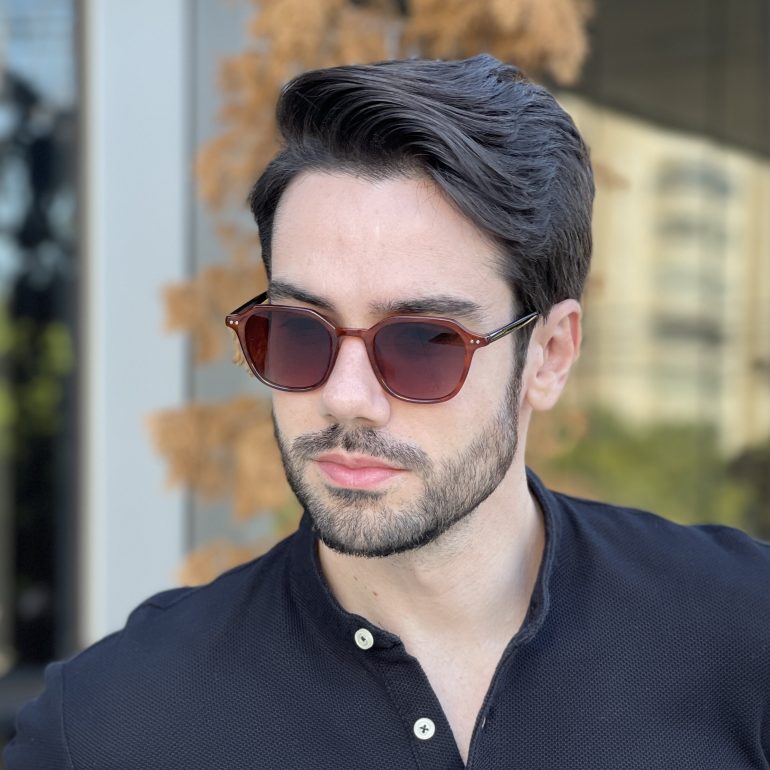 safine com br oculos de sol masculino quadrado marrom luis fernando 1