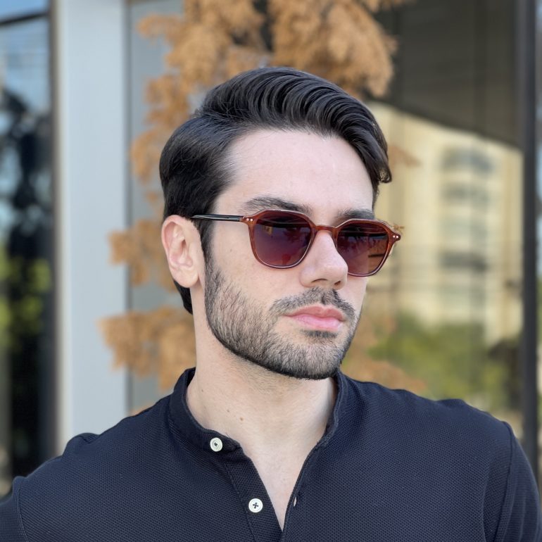 safine com br oculos de sol masculino quadrado marrom luis fernando 3