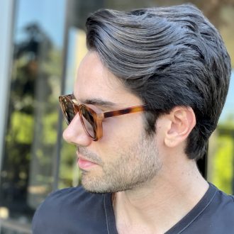 Óculos de Sol Masculino Quadrado Rajado Enrico