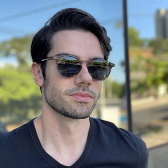 safine com br oculos de sol masculino redondo cinza anthony