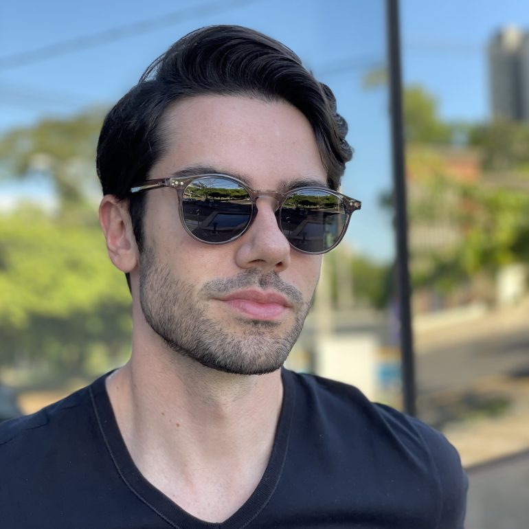 safine com br oculos de sol masculino redondo cinza anthony