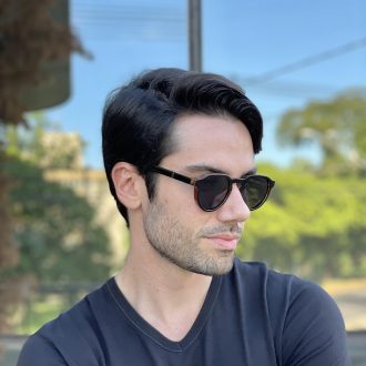 safine com br oculos de sol masculino redondo marrom bruno 1