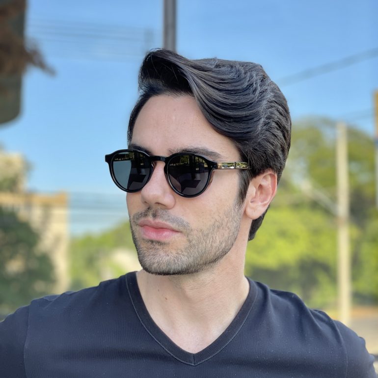 safine com br oculos de sol masculino redondo marrom bruno 3