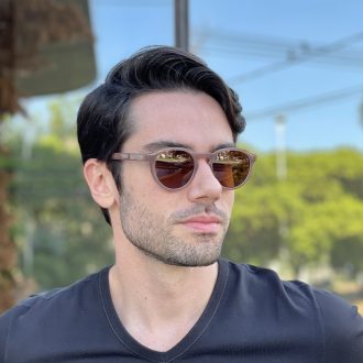 safine com br oculos de sol masculino redondo marrom claro bruno 1