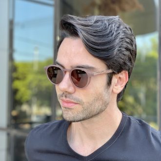 safine com br oculos de sol masculino redondo marrom claro bruno