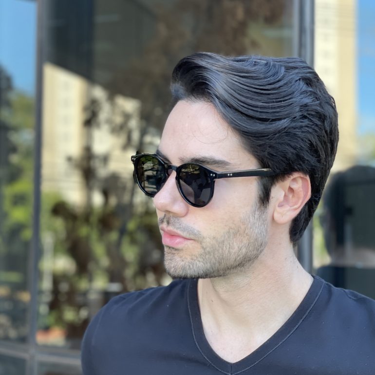safine com br oculos de sol masculino redondo preto anthony 2
