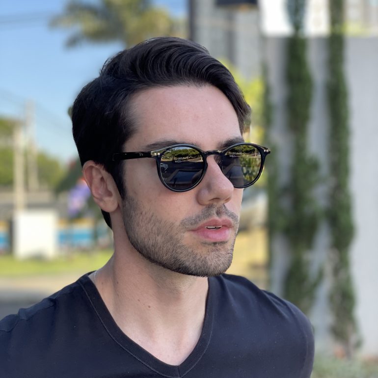 safine com br oculos de sol masculino redondo preto anthony 3