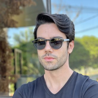 safine com br oculos de sol masculino redondo preto com azul bruno 1
