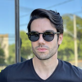 safine com br oculos de sol masculino redondo preto fosco anthony 2