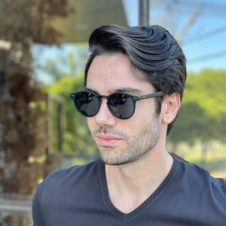 safine com br oculos de sol masculino redondo preto fosco anthony 3