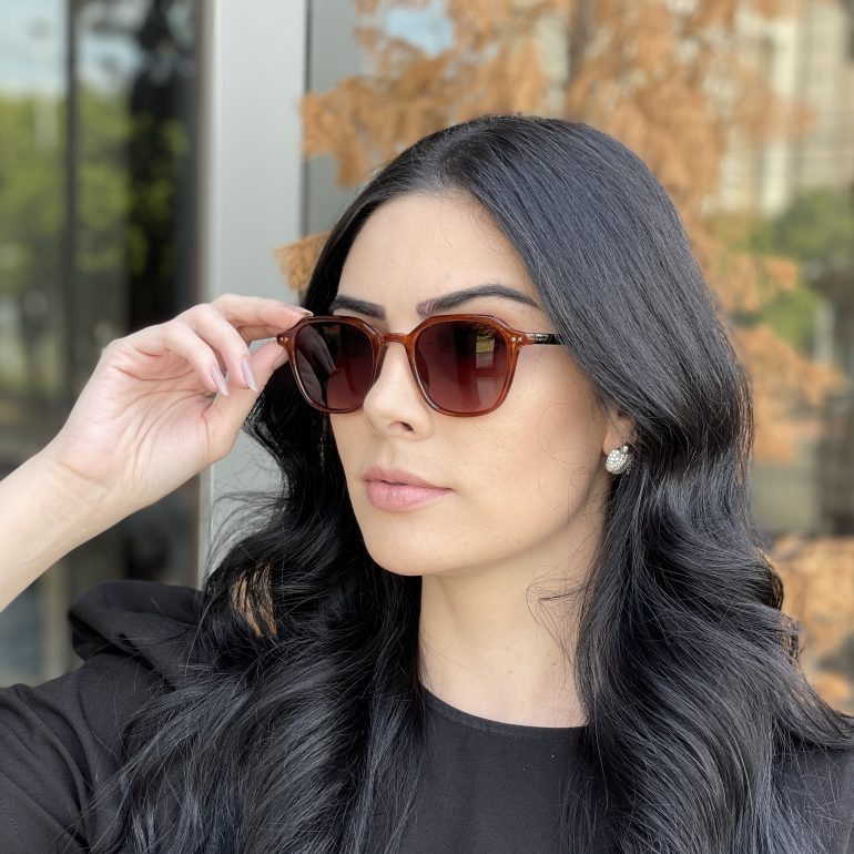 safine com br oculos de sol quadrado marrom dani