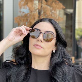 safine com br oculos de sol quadrado tartaruga com marrom dani