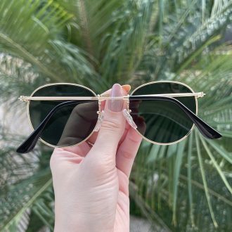 safine com br oculos de sol redondo dourado com verde ana livia 6
