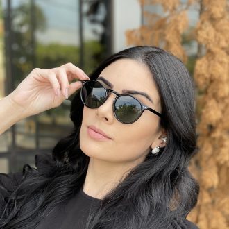 safine com br oculos de sol redondo preto com verde luisa 3