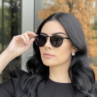 safine com br oculos de sol redondo preto luisa 3