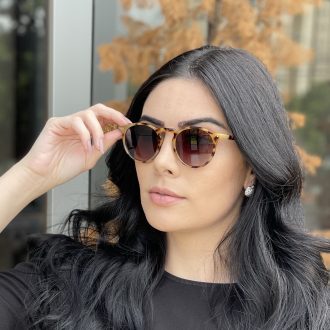 safine com br oculos de sol redondo tartaruga com caramelo luisa
