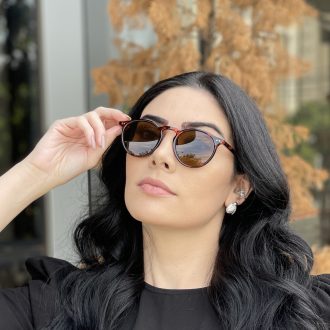 safine com br oculos de sol redondo tartaruga com marrom luisa