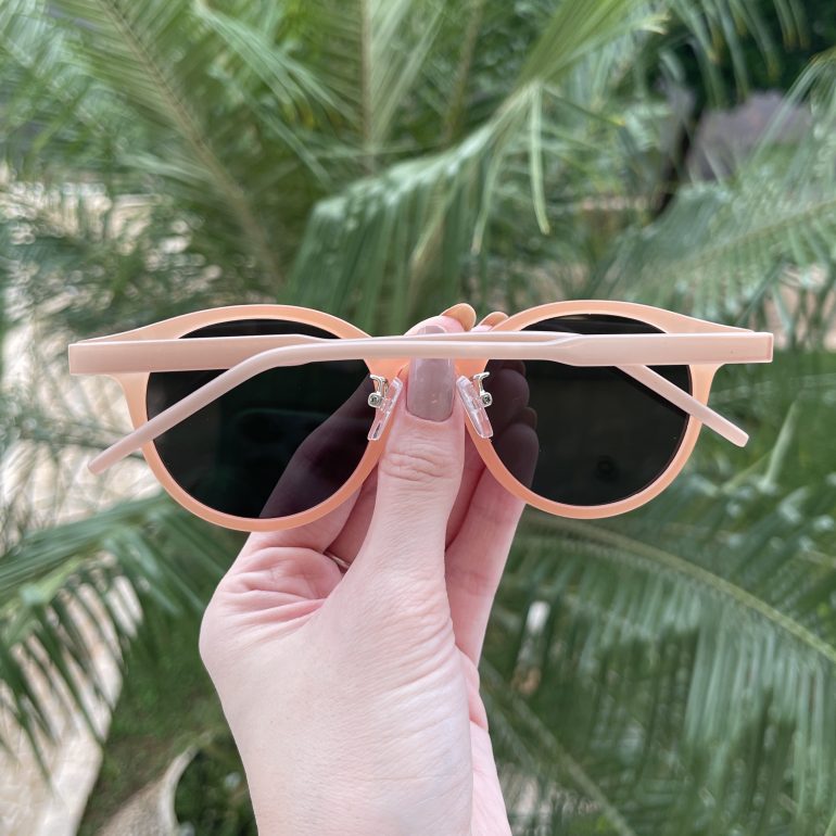 safine com br oculos de sol redondo tartaruga com rosa lolo