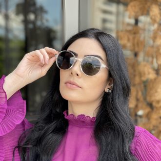 safine com br oculos de sol redondo transparente iara