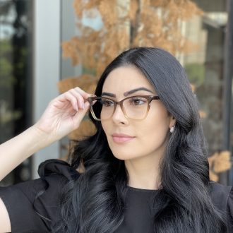 safine com br oculos de grau gatinho em acetato marrom transparente poliana 3