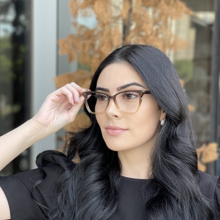 safine com br oculos de grau gatinho em acetato marrom transparente poliana 3