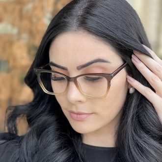 safine com br oculos de grau gatinho em acetato marrom transparente poliana 4