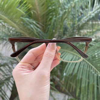 safine com br oculos de grau gatinho em acetato marrom transparente poliana 6